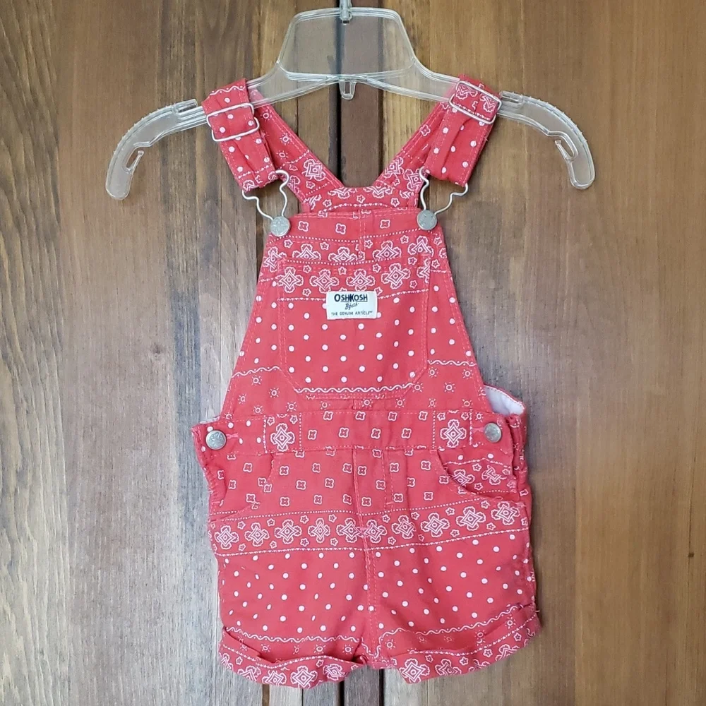 OshKosh B'gosh Shortalls Sz 18M