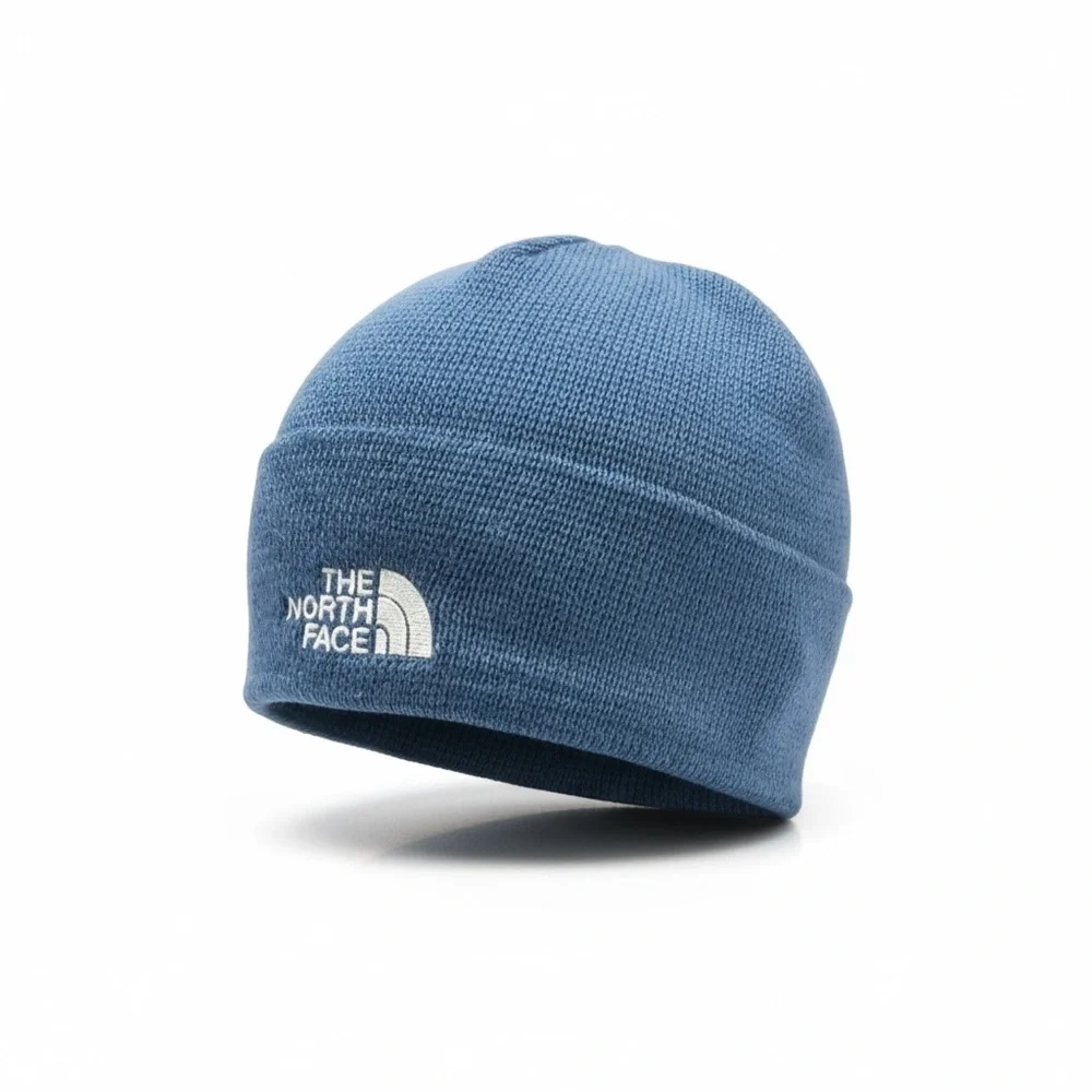 🏔️ THE NORTH FACE Blue Knit Beanie 💨 Cold-Weather Essential‎