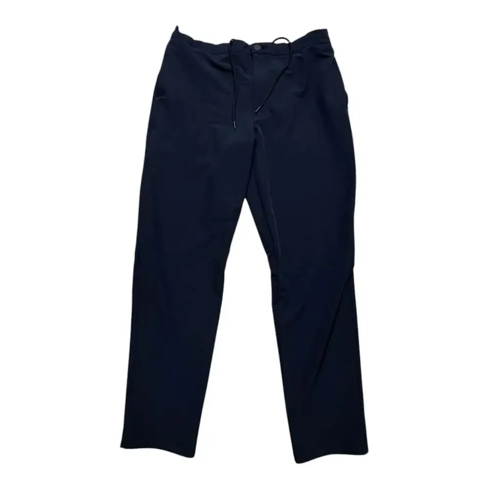 Banana Republic Men’s Slim Tapered Pants 36x34 Navy Blue Drawstring Stretch
