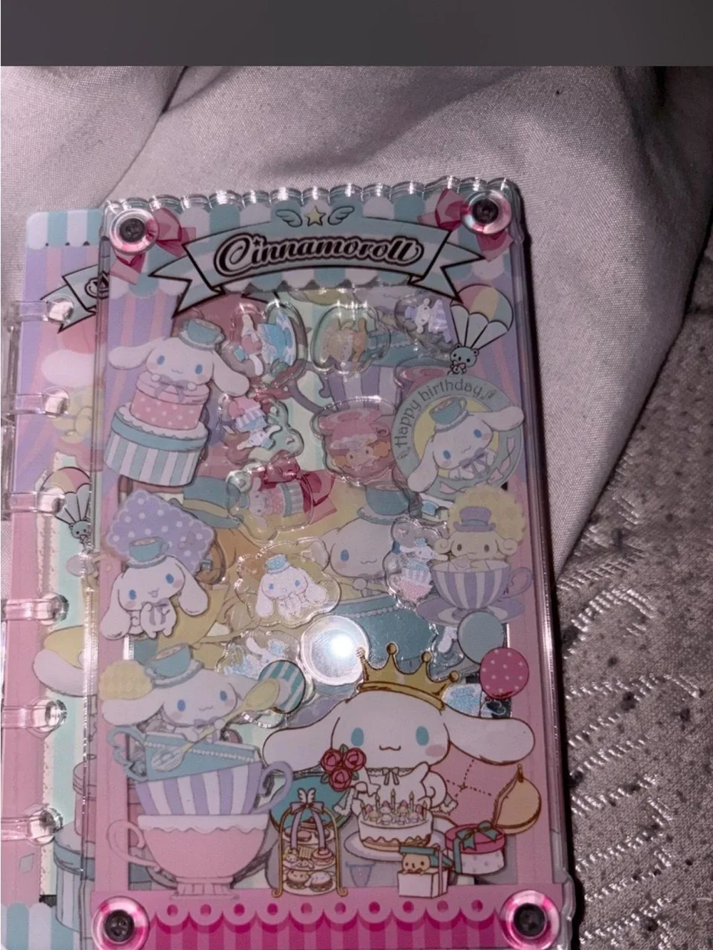 New Sanrio Cinnamoroll Pastel Pink & Blue Decorative shaker notebook