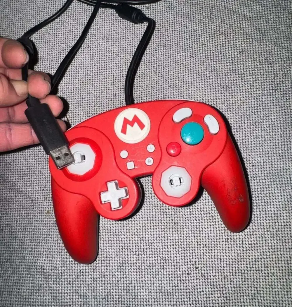 PDP Wired Fight Pad Pro GameCube Style Controller for Nintendo Switch - Mario Ed