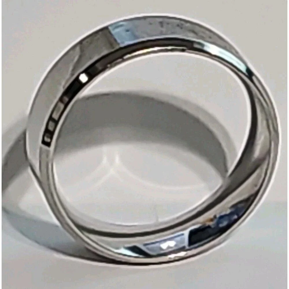 Fashion Solid Color Stainless Stee Band Ring size. 9 Men's Color silver (US)