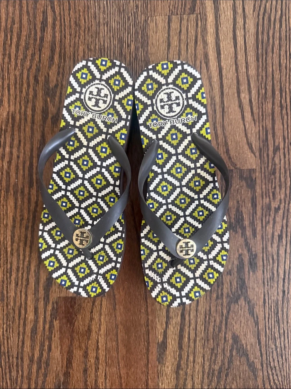 Tory Burch Wedge Flip Flops 7 Excellent Condition