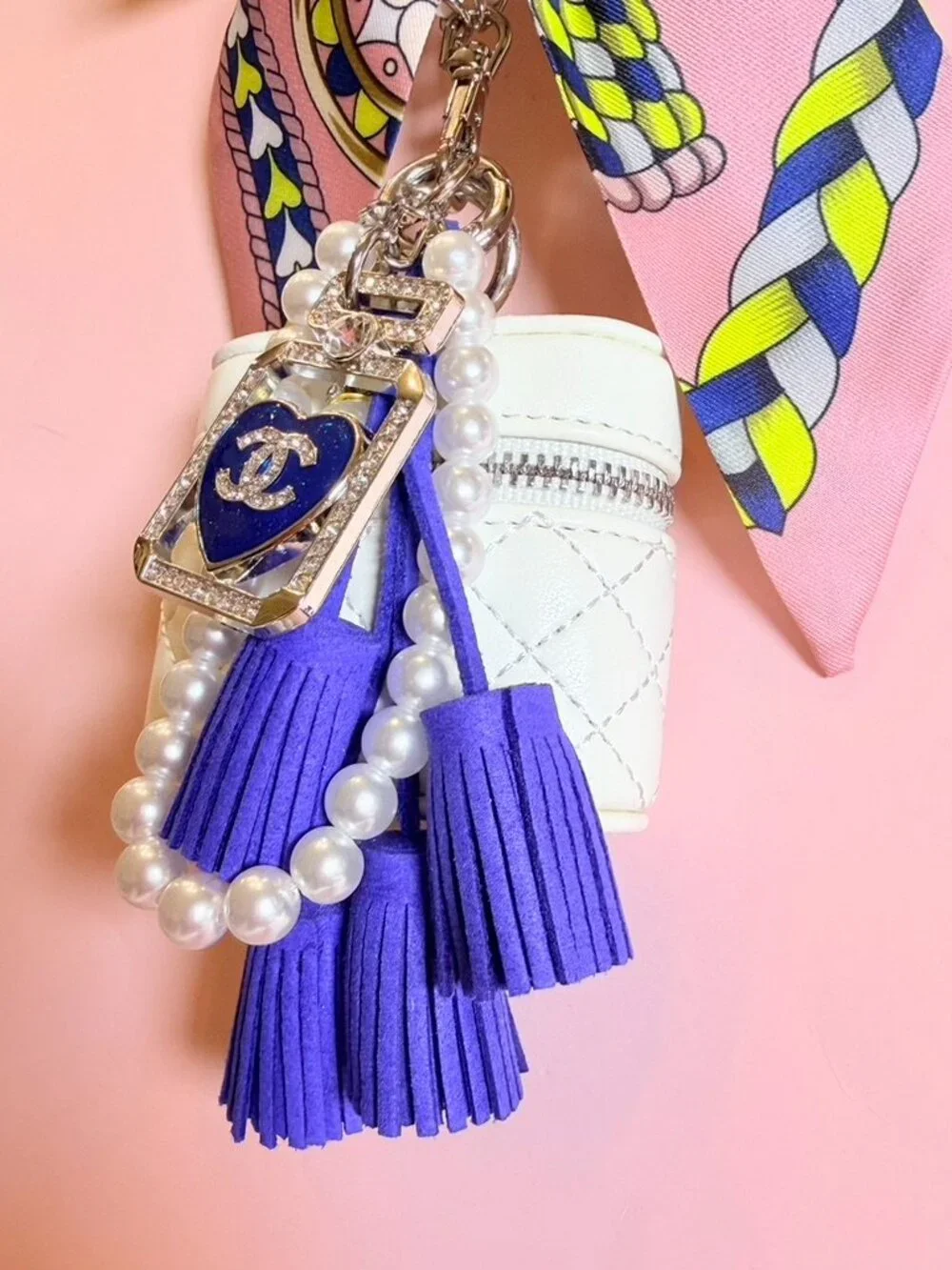 CHANEL pink twilly