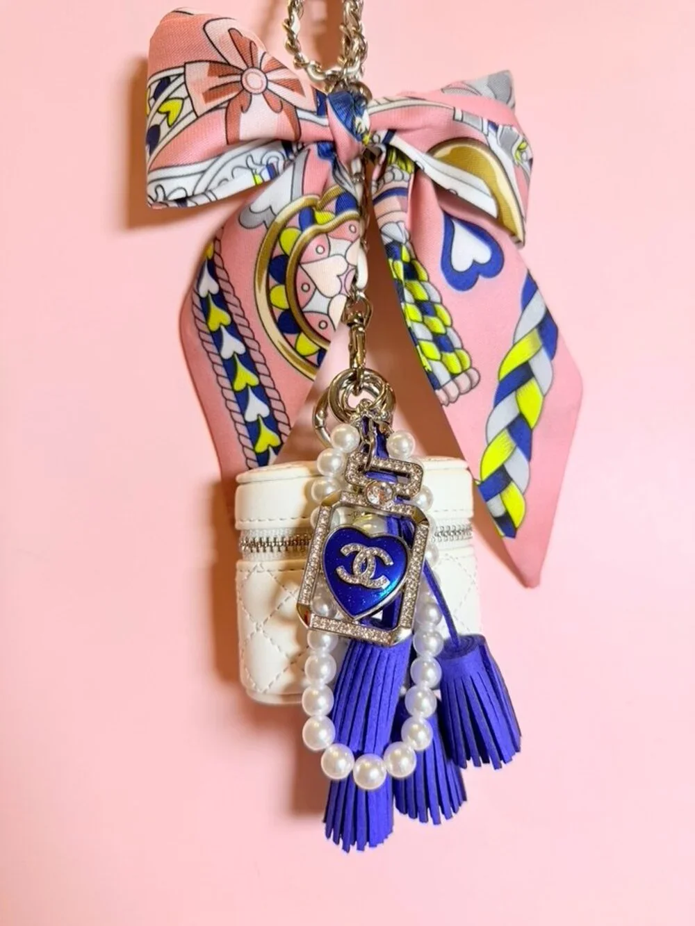 CHANEL pink twilly