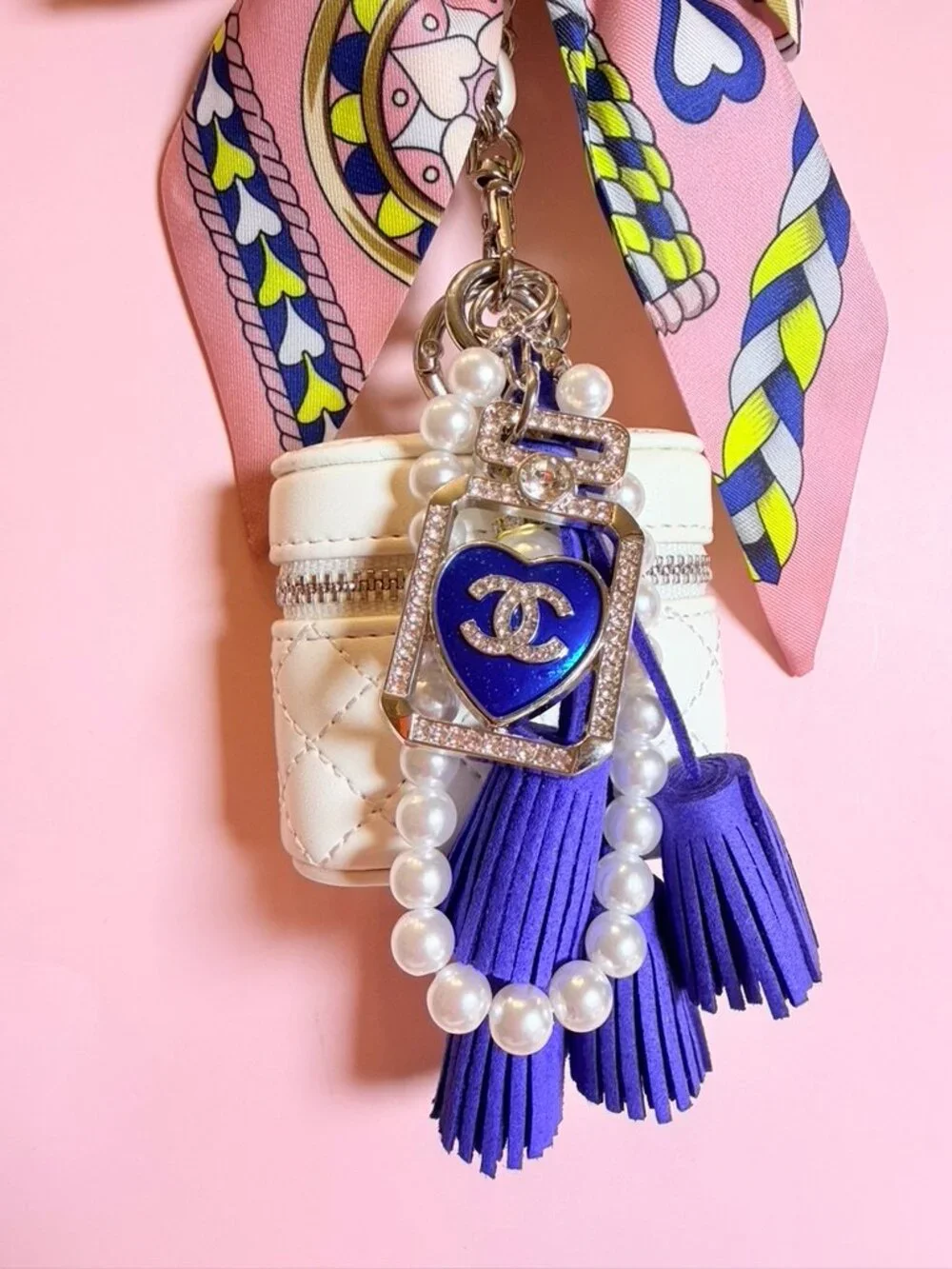 CHANEL pink twilly
