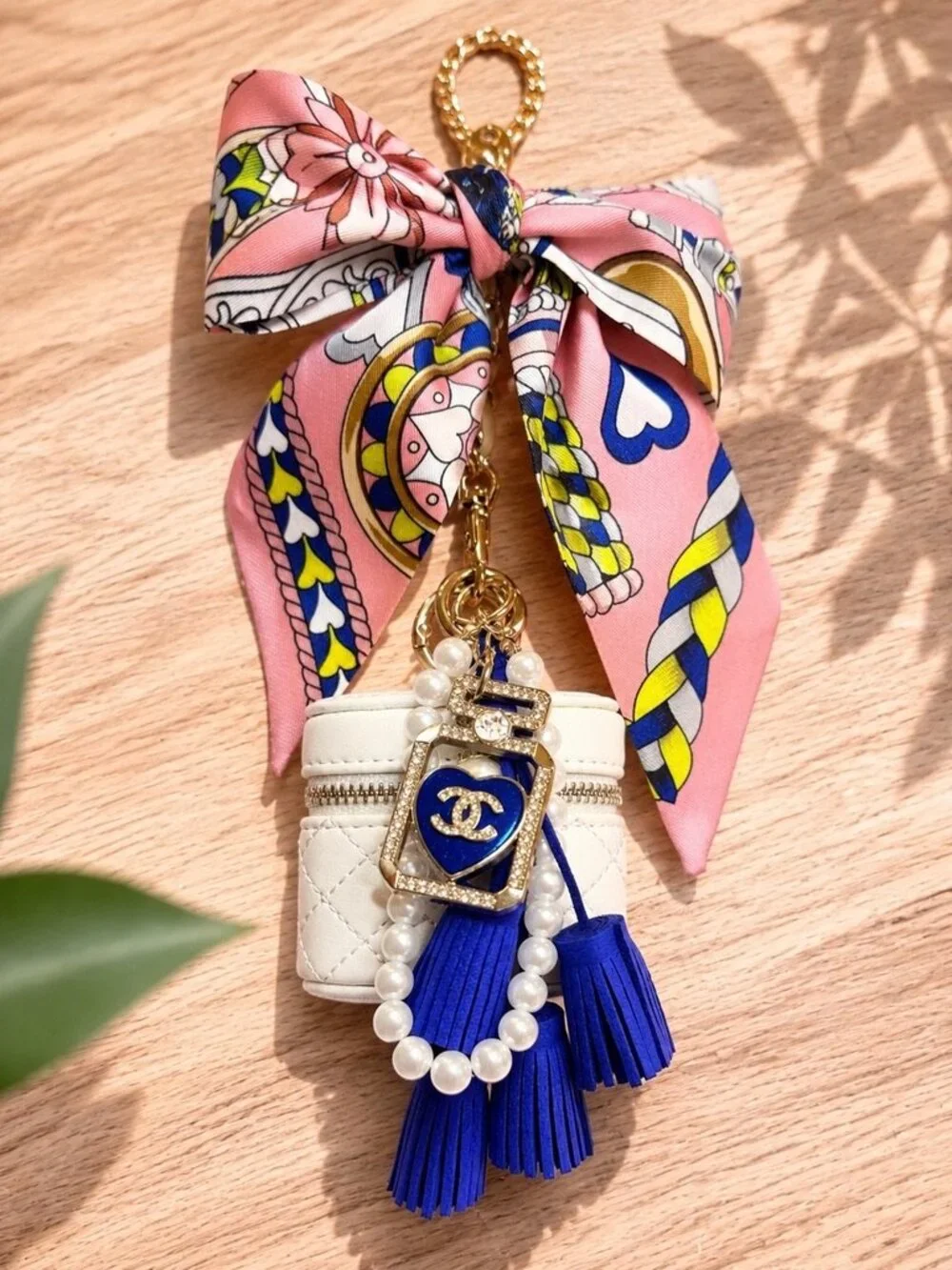 Pink Twilly Bow Luxe Statement Bag Charm