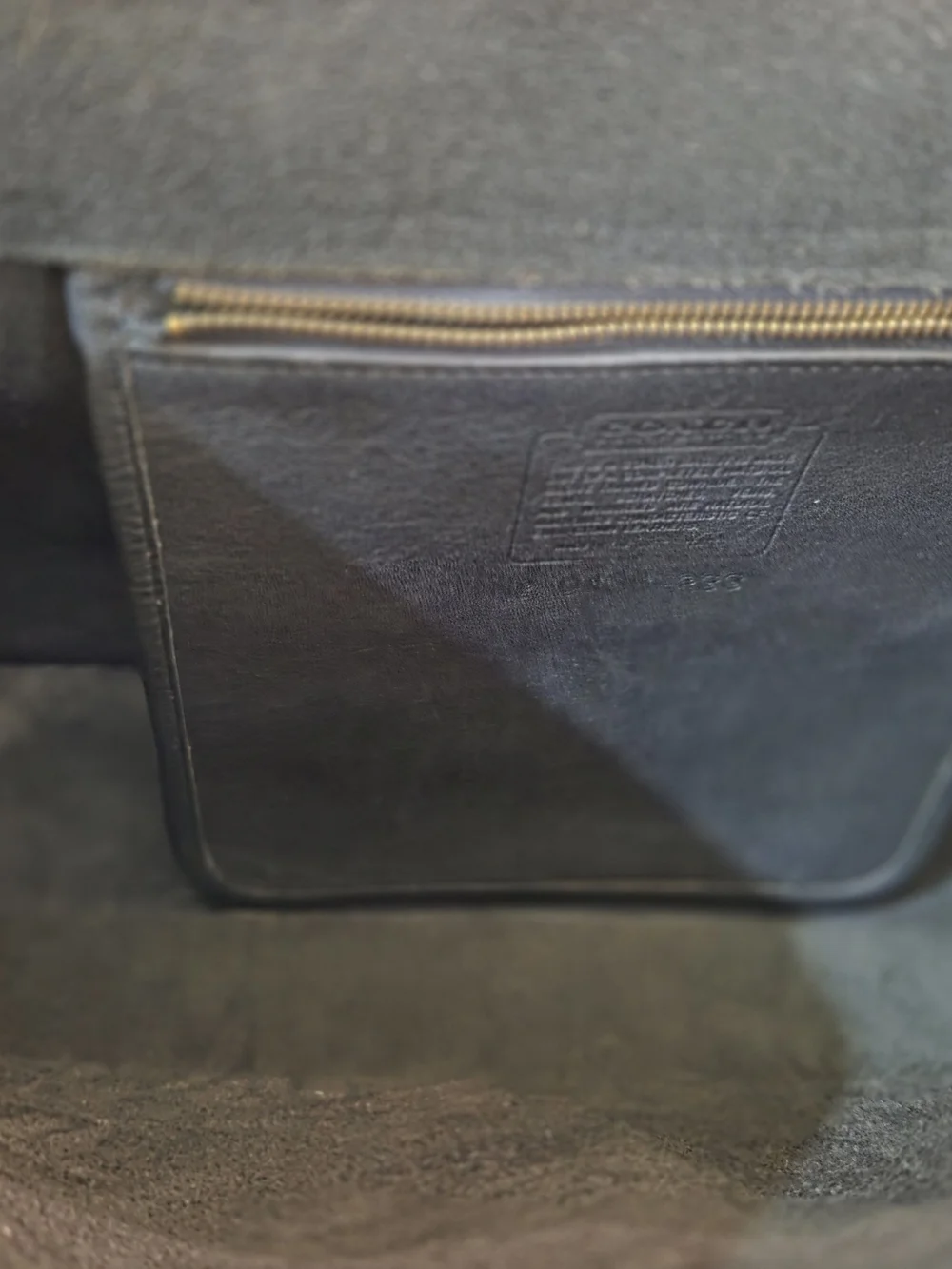 Coach structured leather