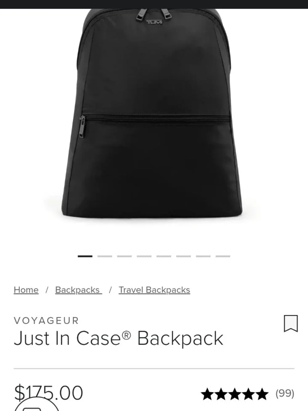 Tumi pouch included
