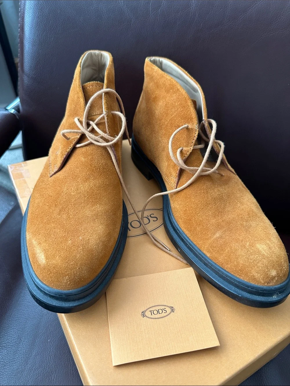 Tod's Ochre Suede Chukka Boots