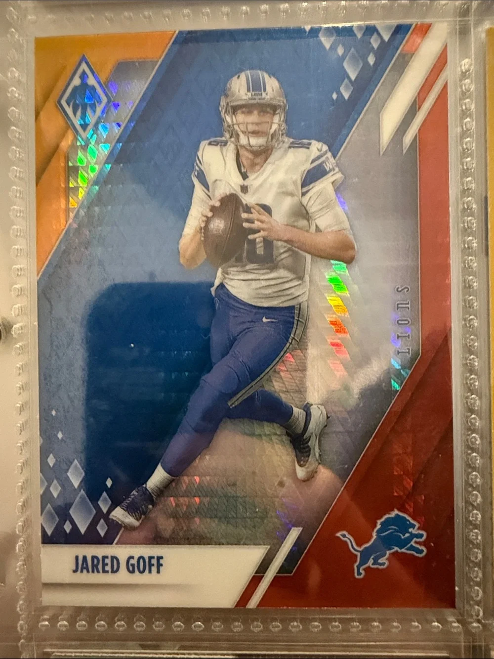 Licensed Detroit Lions Football Trading Card - Blue/White Jared Goff