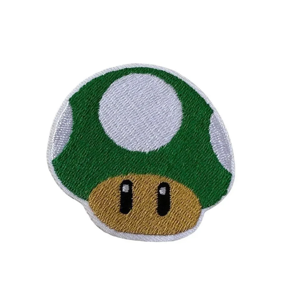 Nintendo Super Mario Game Green Power Up Mushroom Embroidered