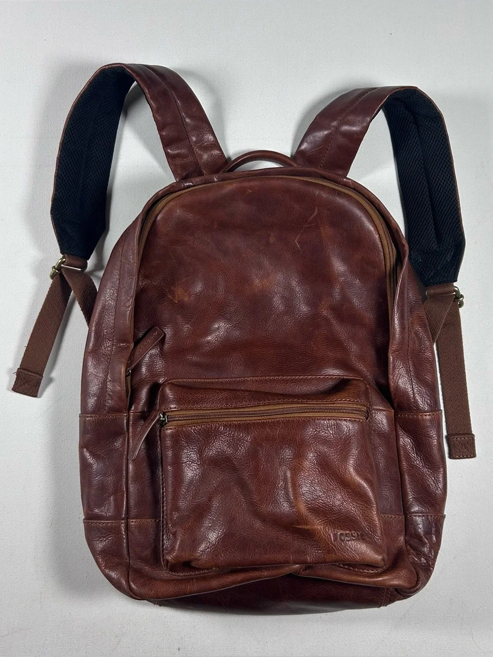 Fossil Estate Backpack/Laptop Bag - Cognac - Genuine Leather - Barely Used