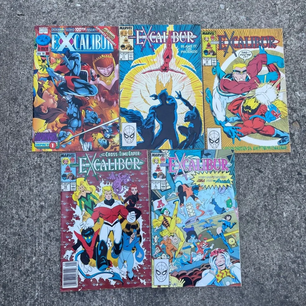 Excalibur Marvel‎ Comics Lot Of 5 Vintage Collectors Books