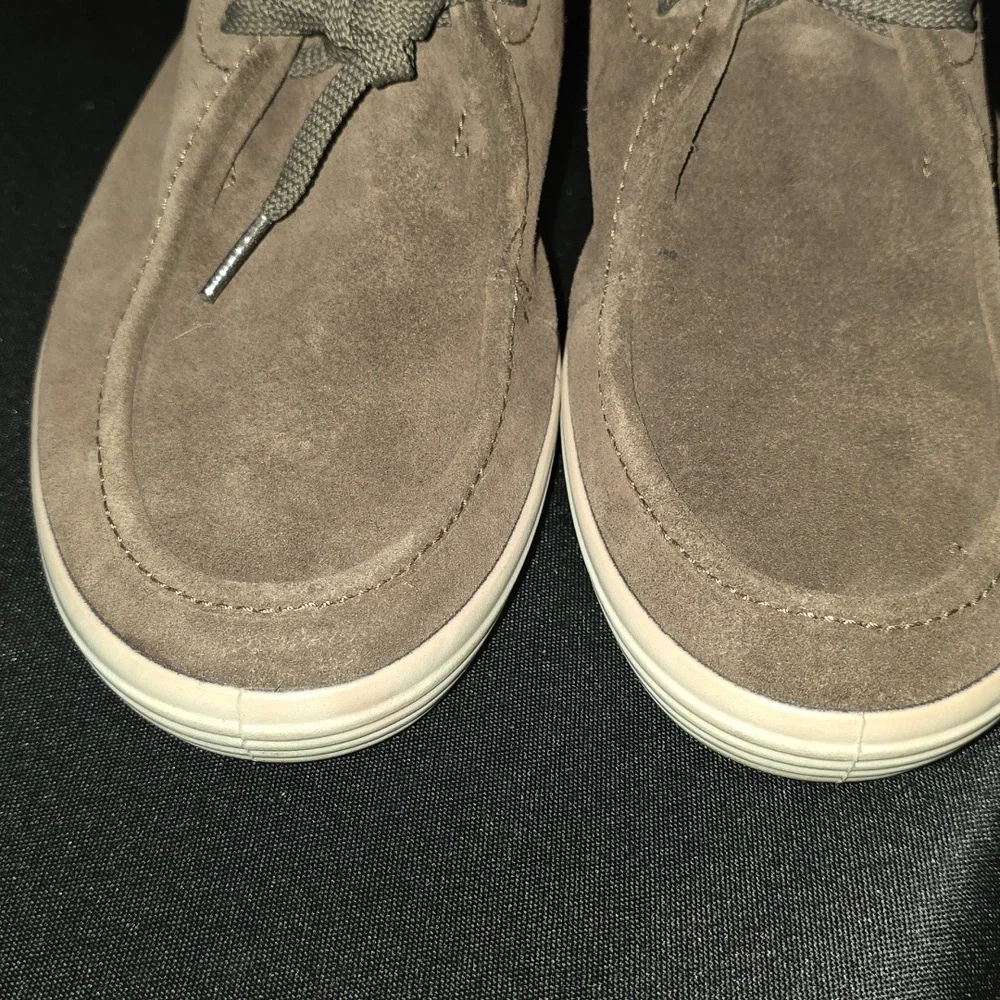 Ecco Men's Loafer Shoes Brown Suede/Leather? Laces Danish Design Casual Sz 6 EUC