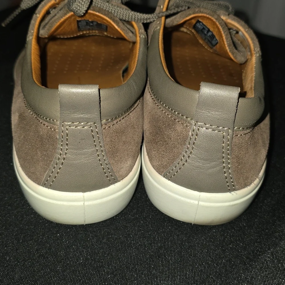Ecco Men's Loafer Shoes Brown Suede/Leather? Laces Danish Design Casual Sz 6 EUC