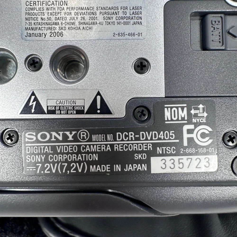 Sony **includes camcorder