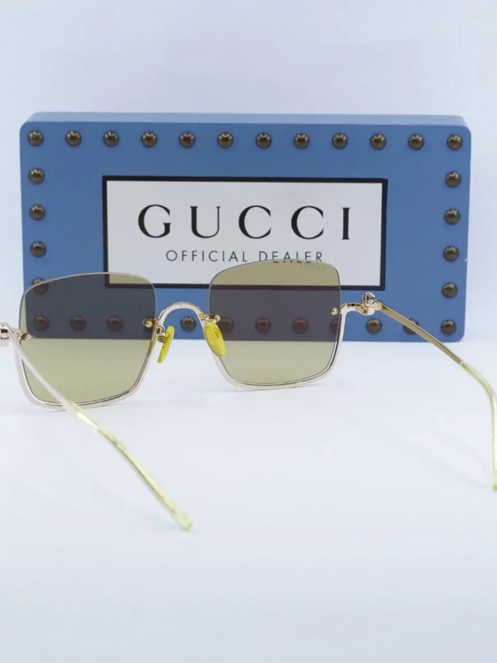 Gucci GG1279S 006 Square Sunglasses - Gold / Yellow Gold Mirror