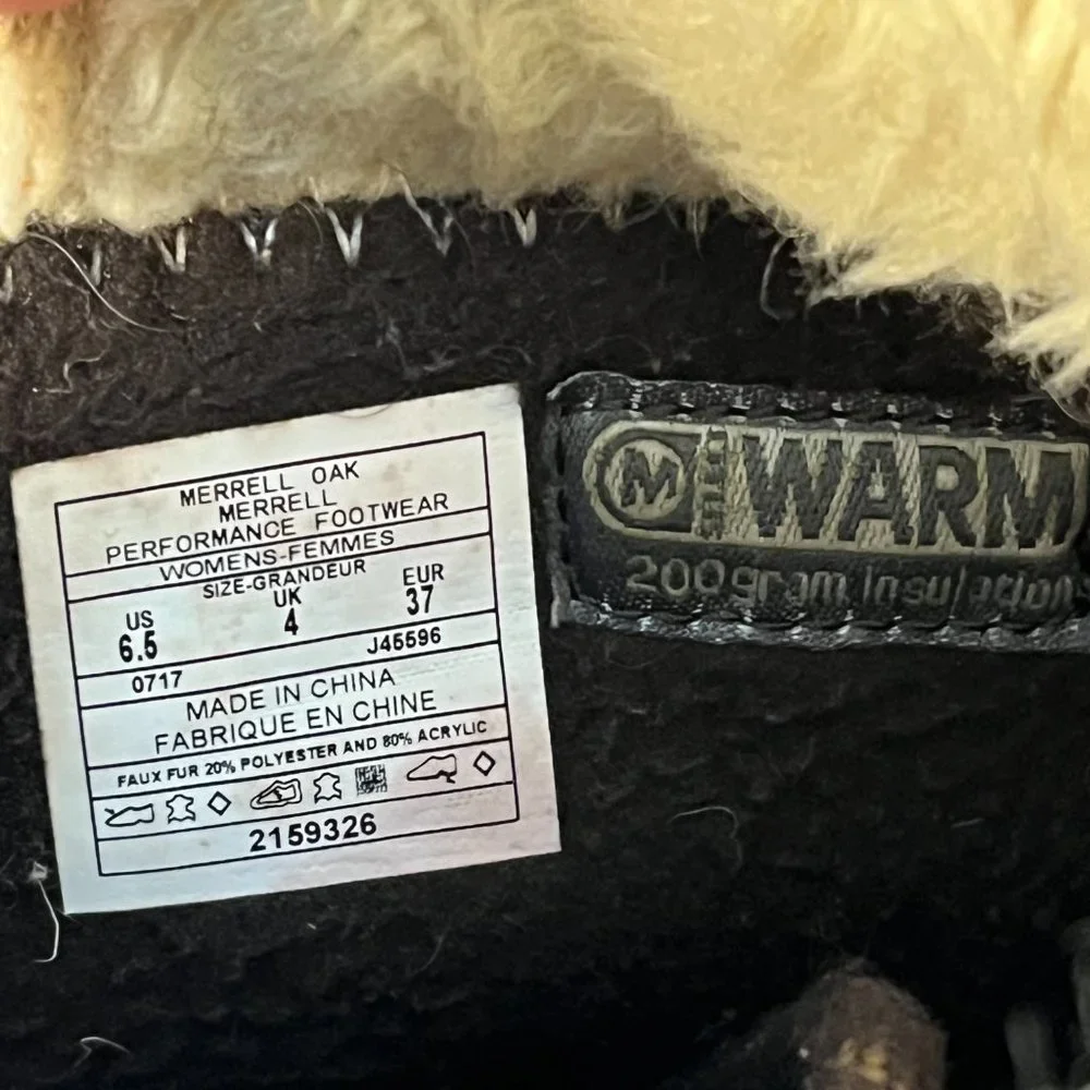 Merrell‎ Chateau Mid Lace Brown Leather Snow Heeled Boots