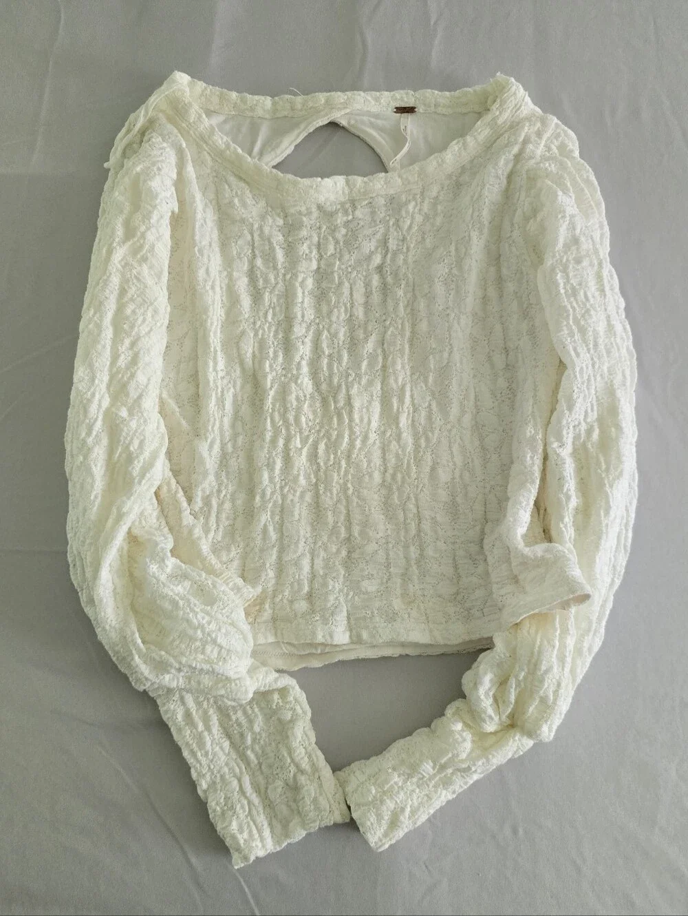 Free People Tea Time floral lace crop top Size Medium