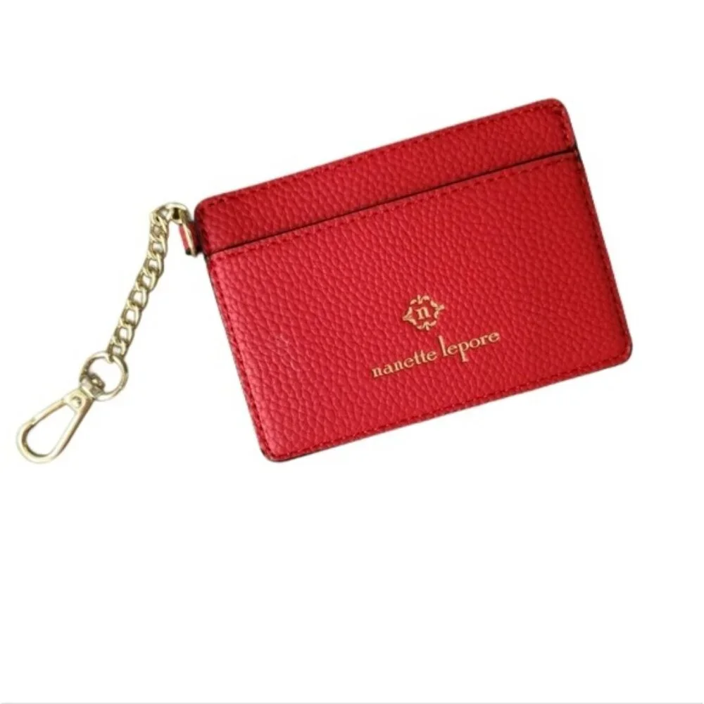 Nanette‎ Lepore Red and Gold Key Card Holder