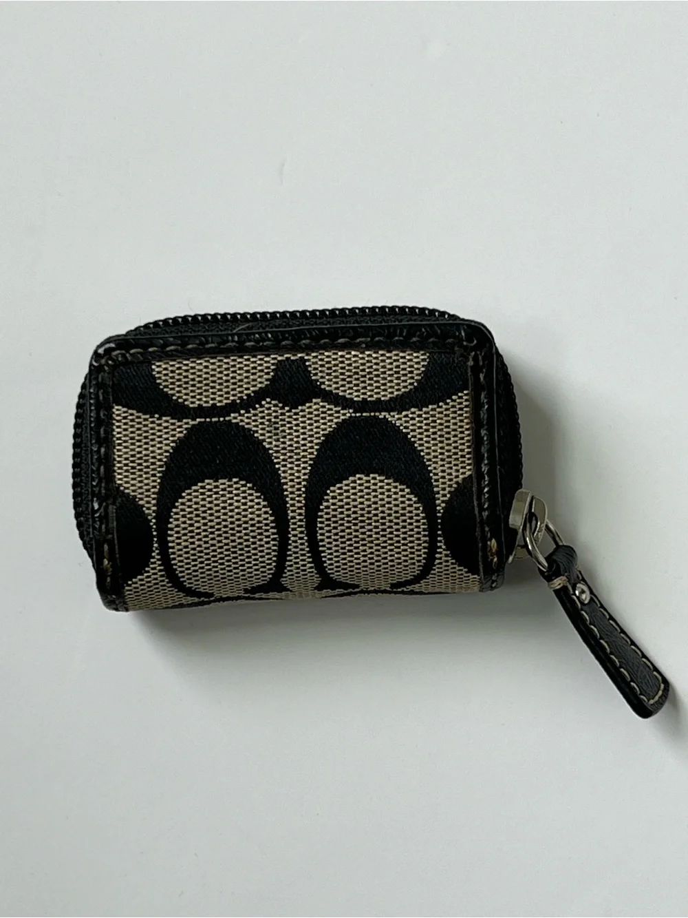 Vintage Coach Signature Canvas contact lens case