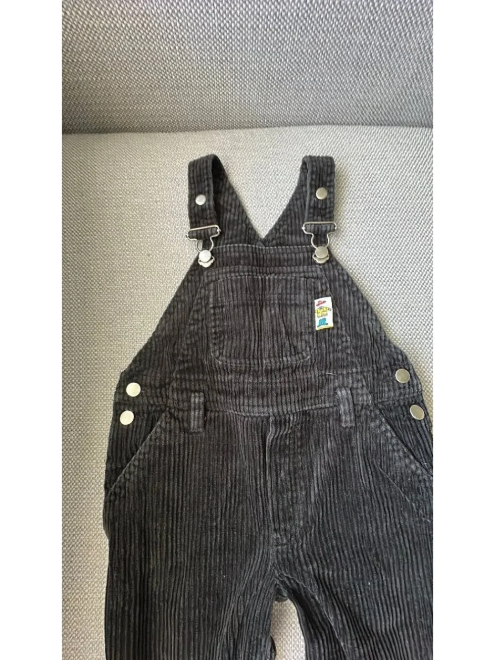 rainbow Gymboree black corduroy overalls STS 17”