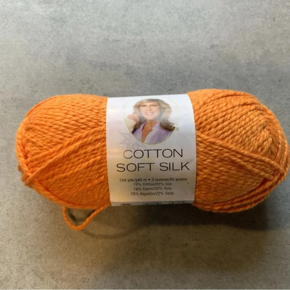 Deborah Norville Cotton Soft Silk Yarn - Tangerine - 154 Yards