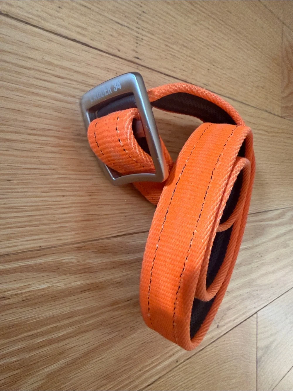Men's Orange Webbing Belt - Made of Fire Hose Material