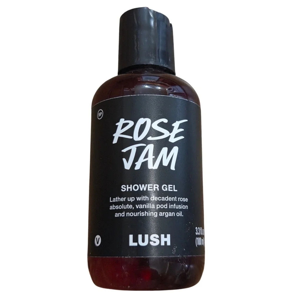 Lush Rose Jam Shower Gel 3.3oz 100ml Vegan Rose Absolute Argan Oil New Sealed