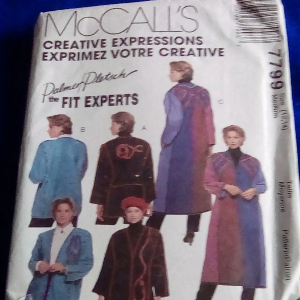 McCall's 7799 Lined Jacket/Coat size 12-14