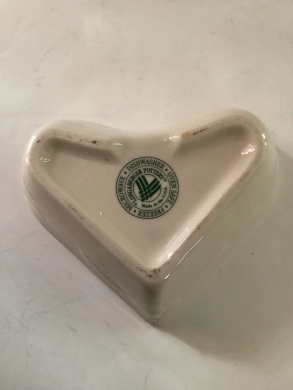 Longaberger white heart
