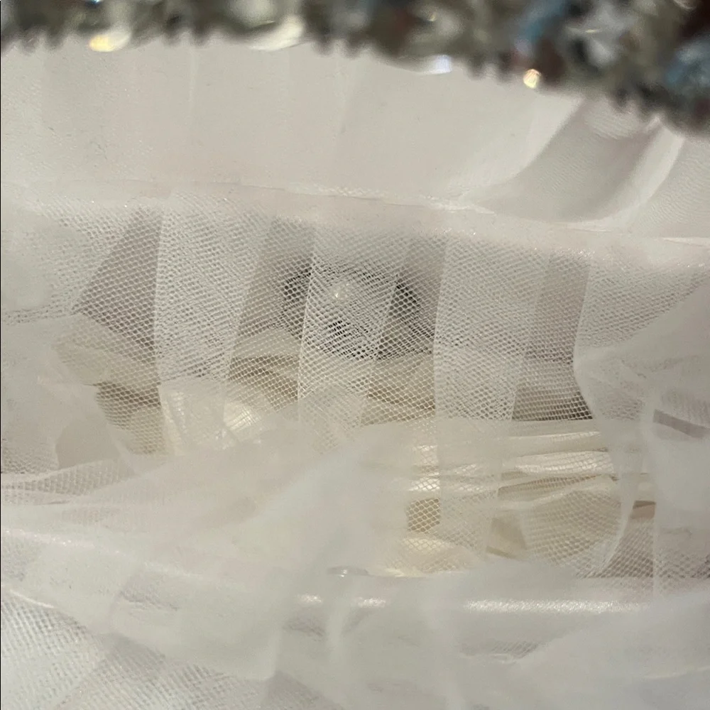Jewel Badgley Mischka clutch ruffles