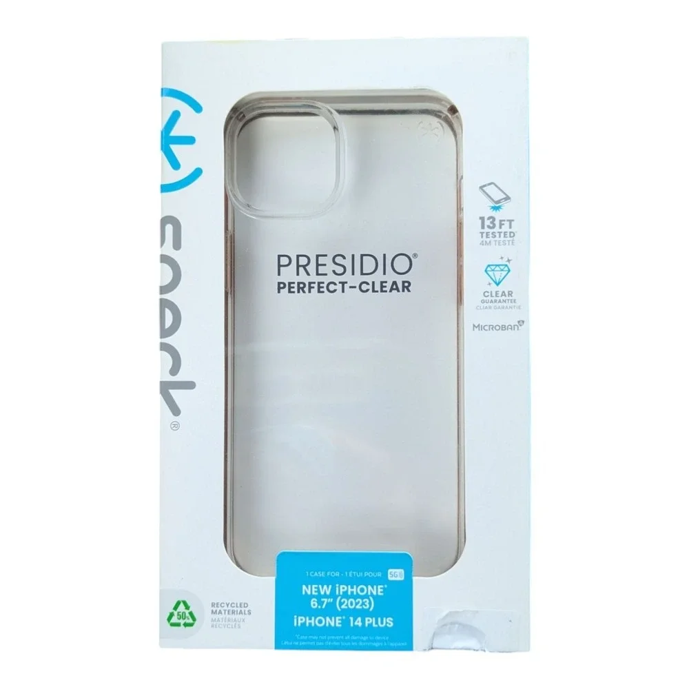 P7. Speck Presidio Perfect-Clear Case for Apple iPhone 14 Plus‎ (6.7 2023)
