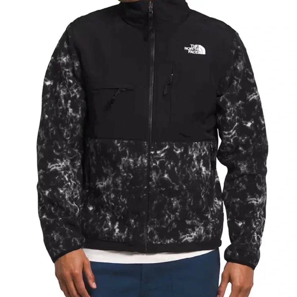 The North‎ Face TNF Black Nature Texture Print Denali Jacket Size M