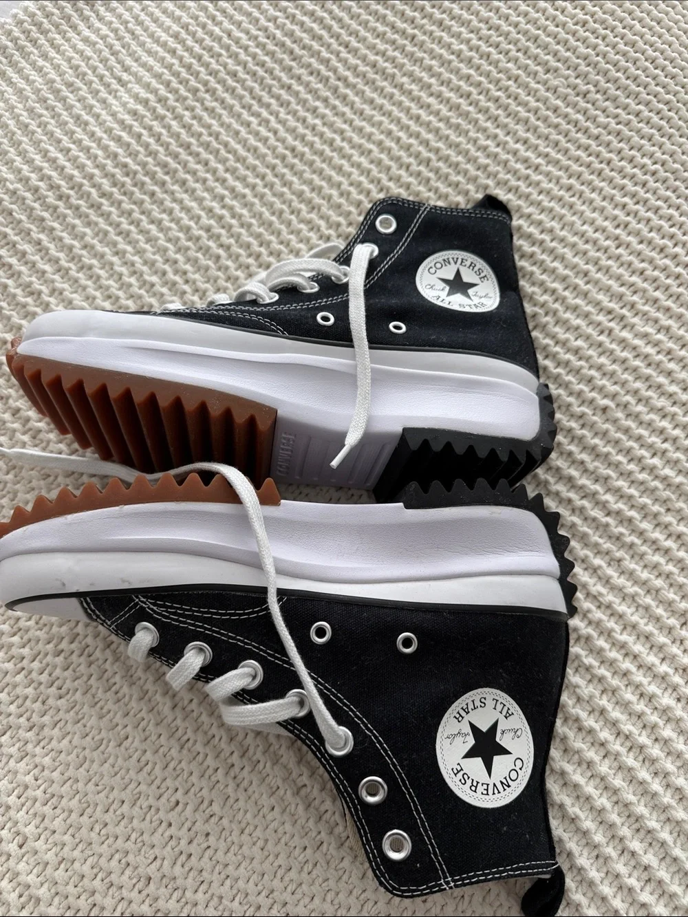 Converse Black & White Kids High-Top Chunky Sole Sneakers