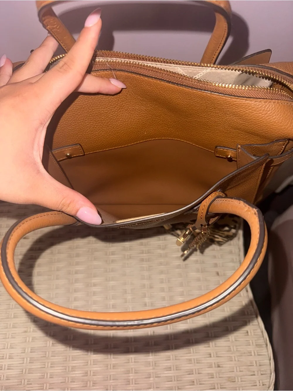 Michael Kors structured pebbled
