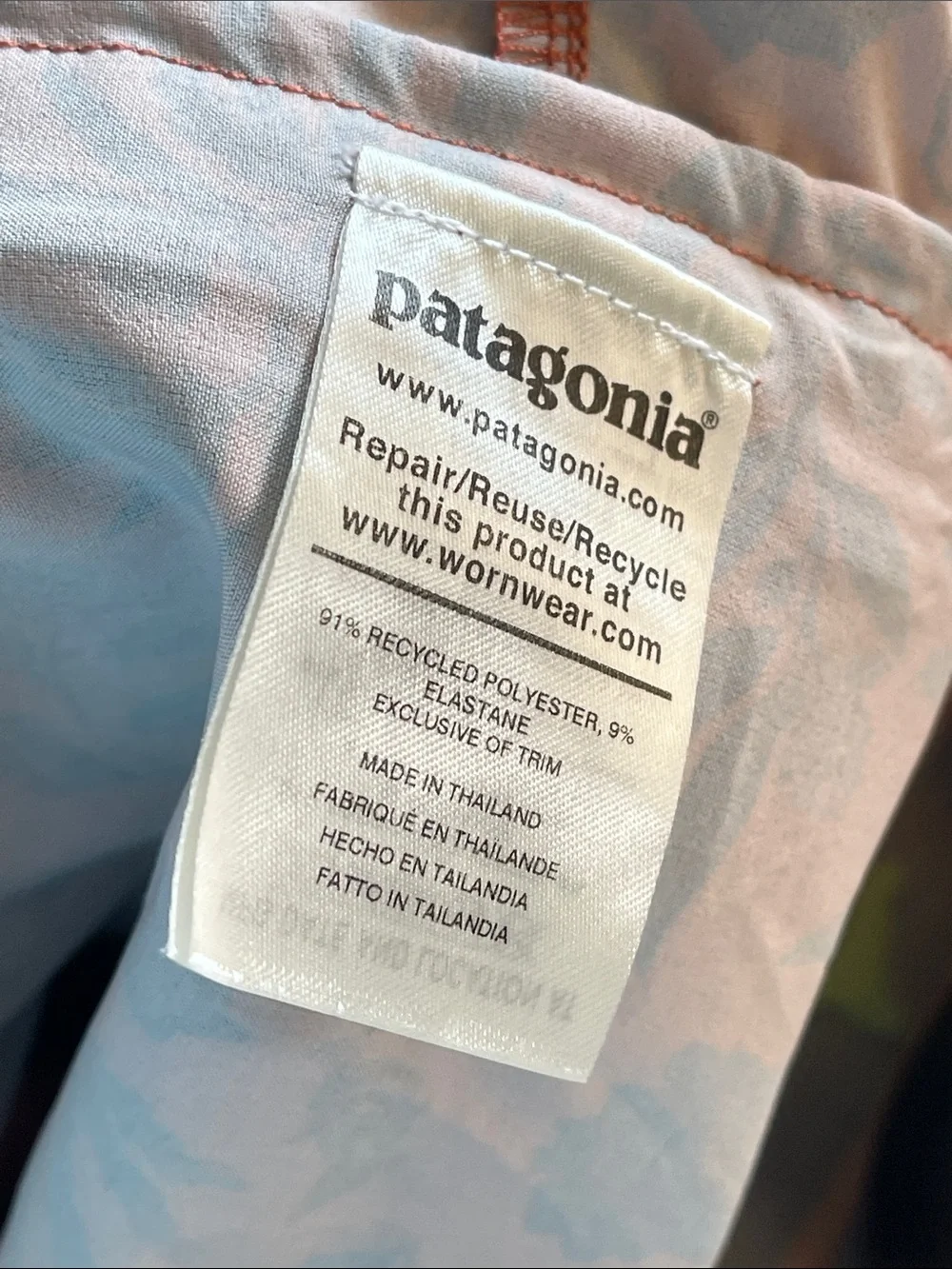 Patagonia orange floral