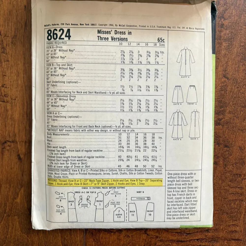 McCalls mccall 8624