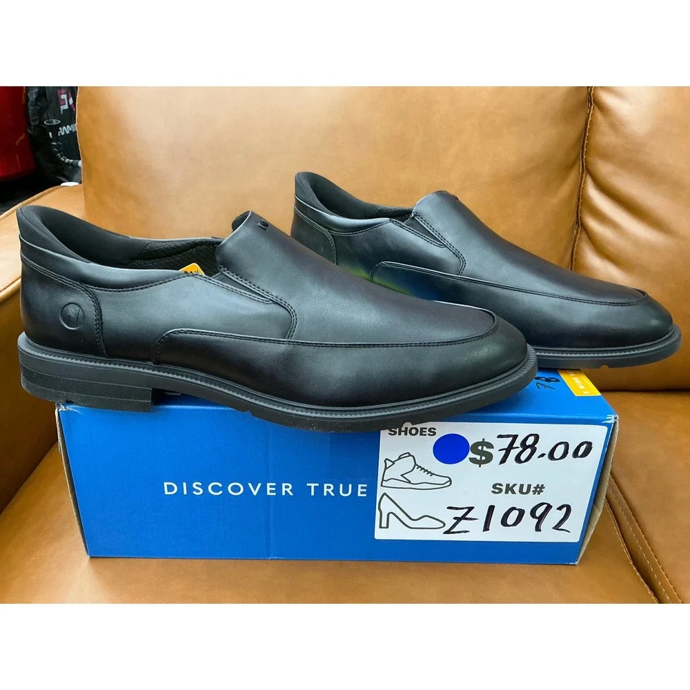 Nunn Bush Kore Hero MT SO Loafers Mens 13 XW Black Slip-on Bicycle Toe
