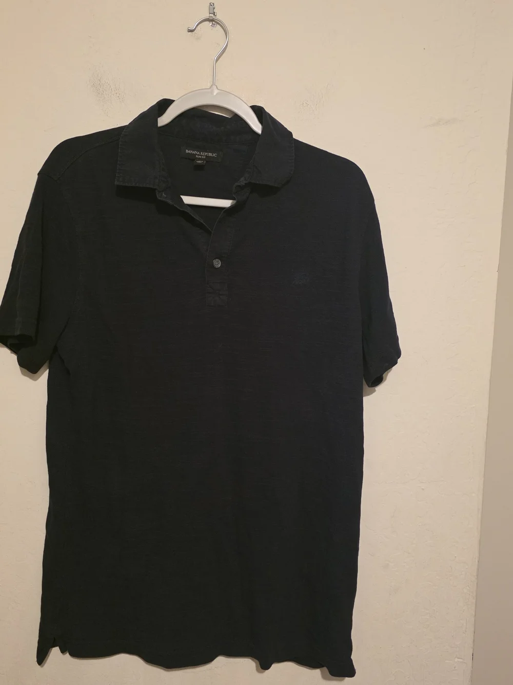 Banana Republic Men's Navy Blue Polo Shirt Size Large