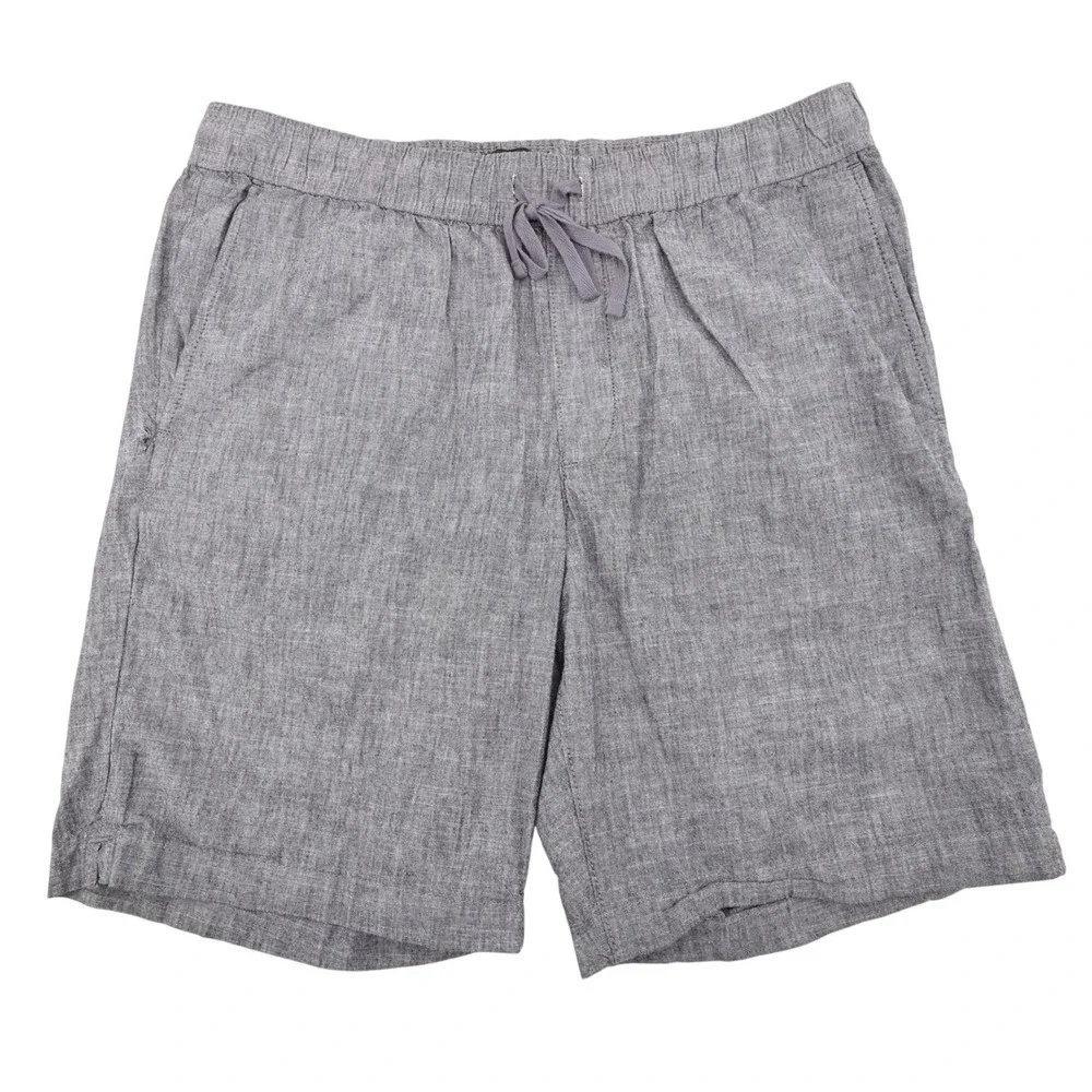 NEW Banana Republic Tailored Slim Fit Stretch Shorts Gray Mens 32 Drawstring