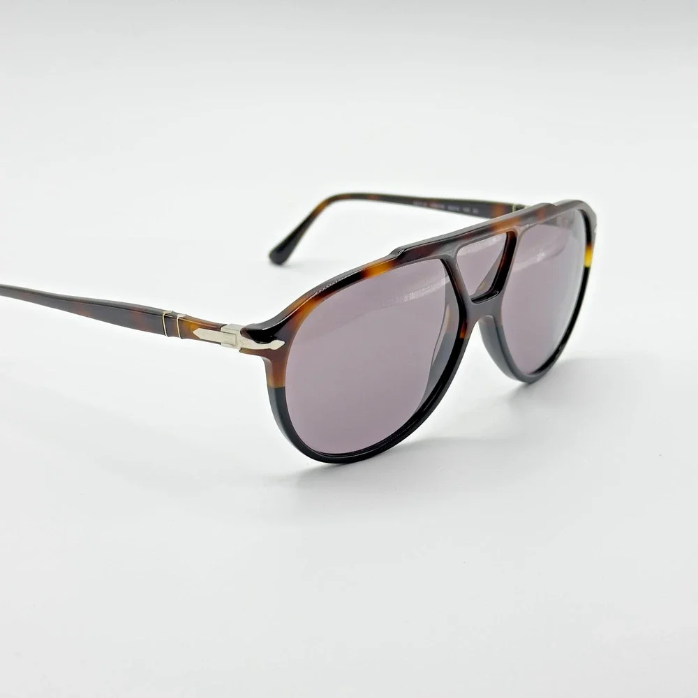 Persol Sunglasses PO3217S 1089R5 Brown Black Tortoise Pilot Frame Grey Lens 59mm