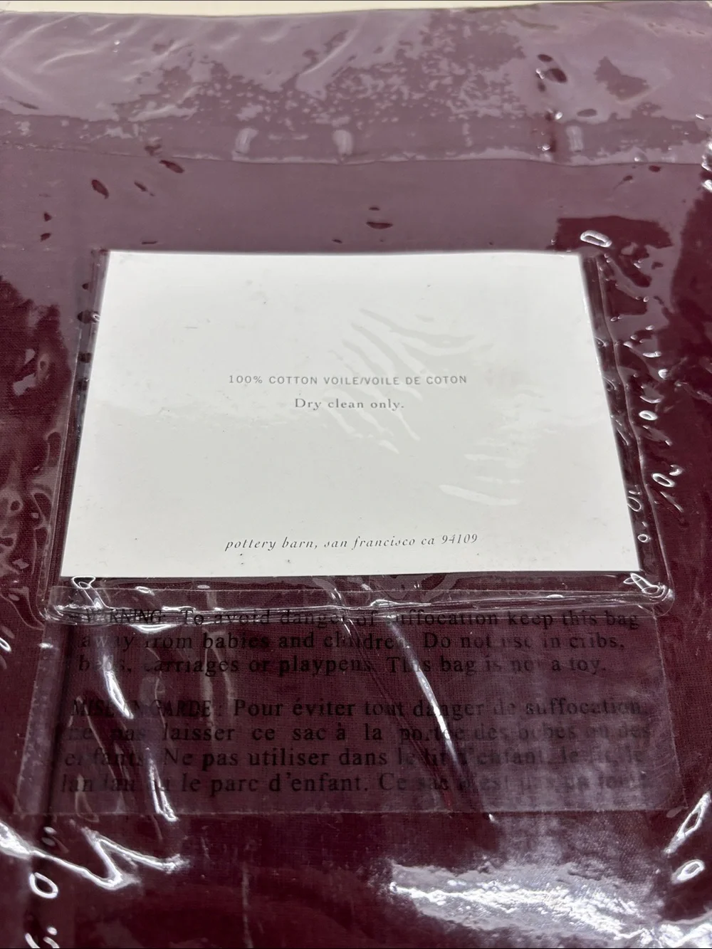 Pottery Barn sheer voile