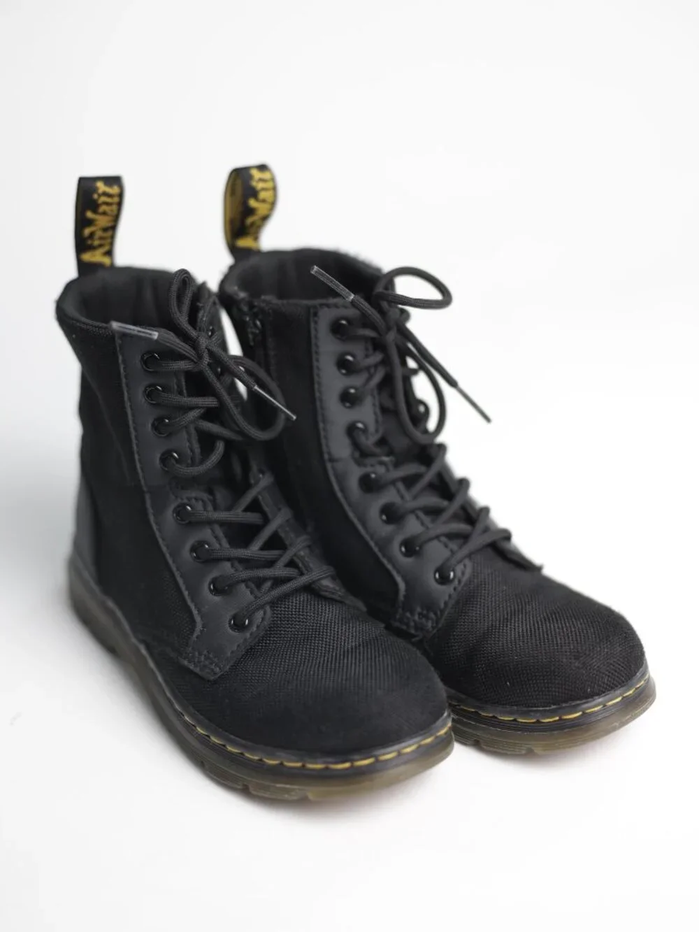 Kids Dr Marten Black Canvas Books Doc Martens