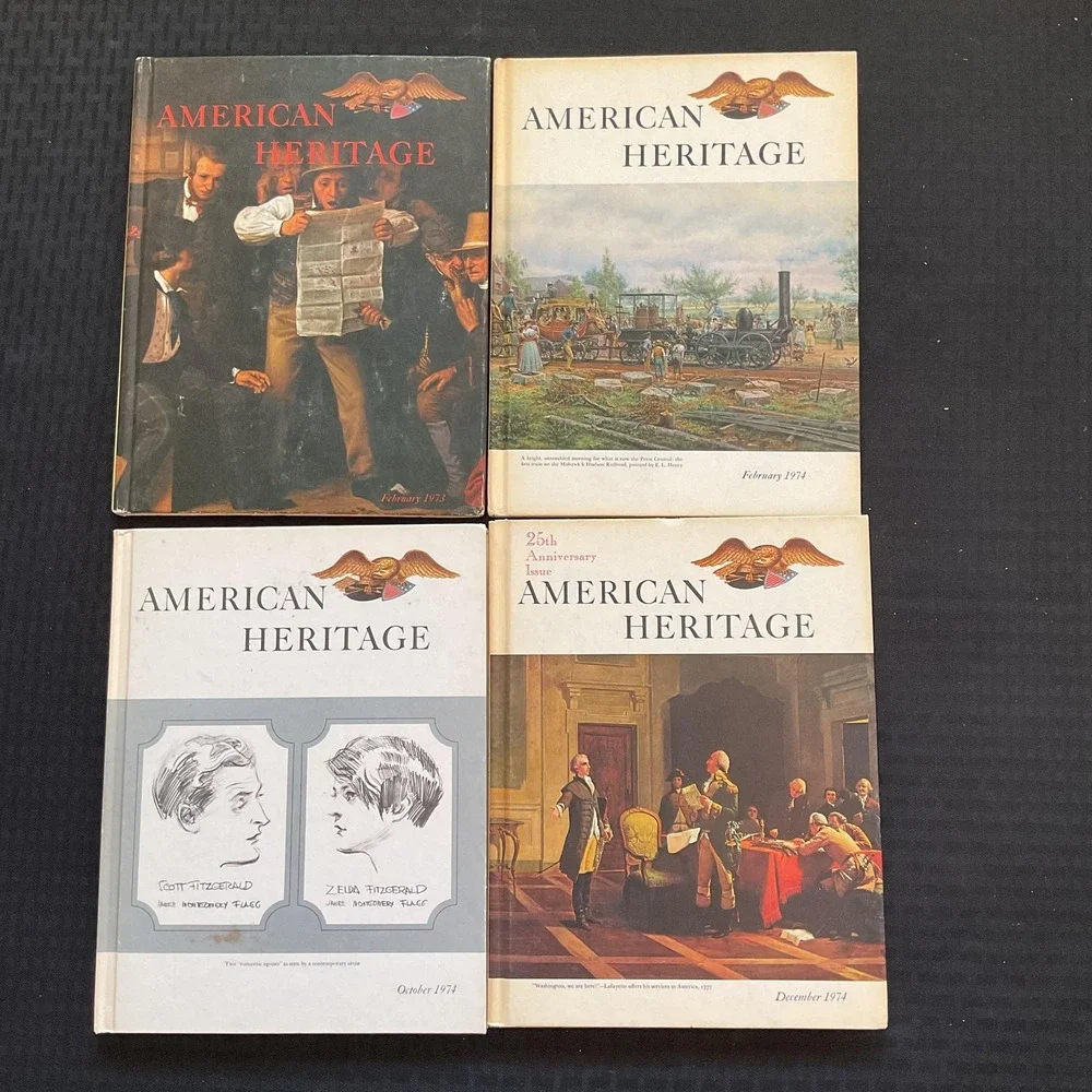 Vintage American Heritage Magazine 1973 1974 Lot Set Hardcover History‎ Book US