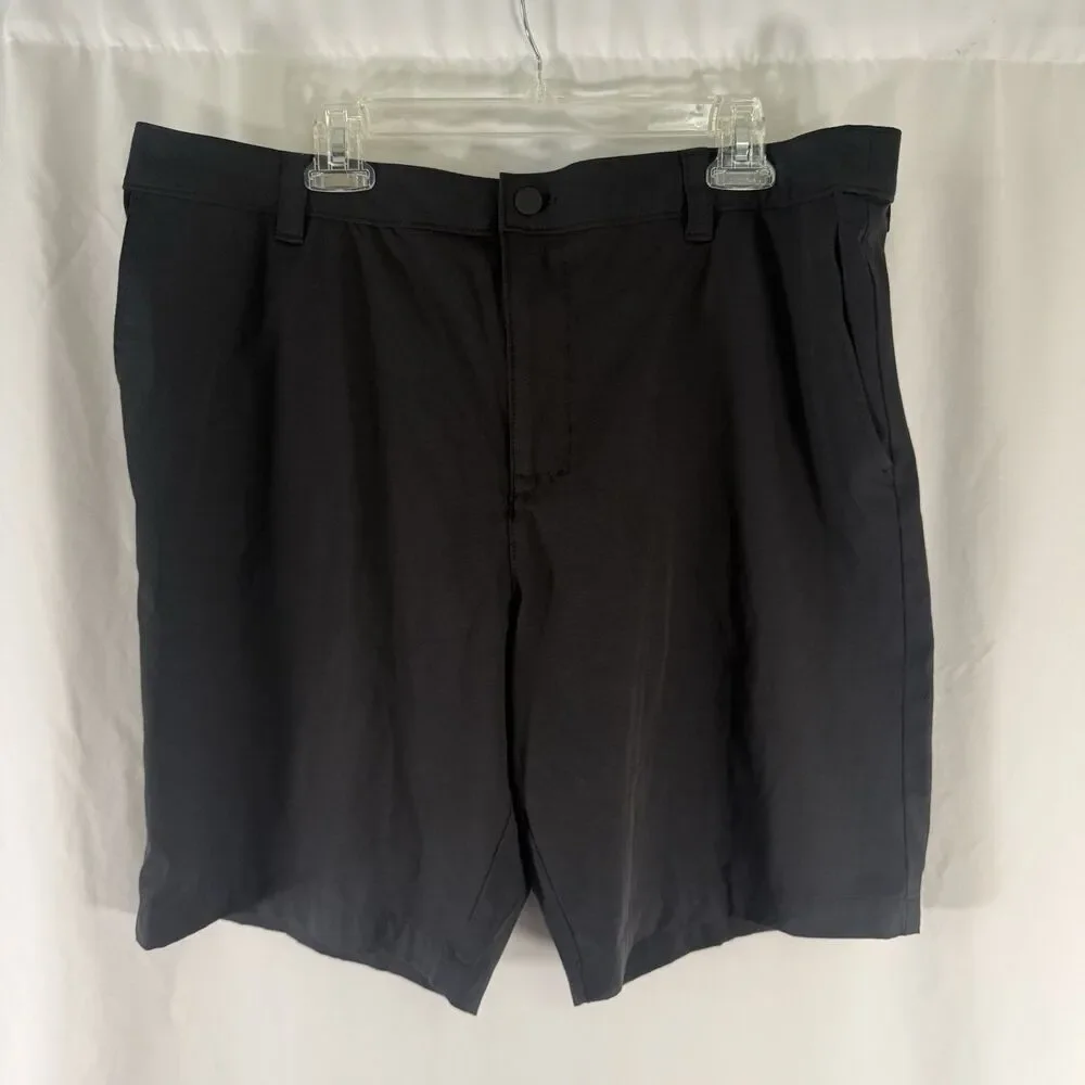 Banana Republic Tech Shorts Men's 40 Black Flat Front 9.5