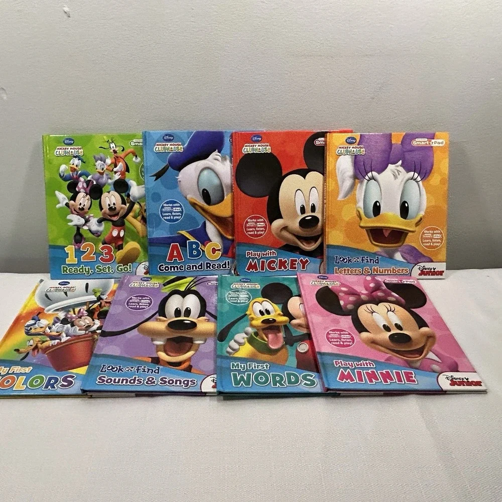 Mickey Mouse Clubhouse Lot 8 Books‎ ABC 123 Colors Words Minnie Look Find Disney