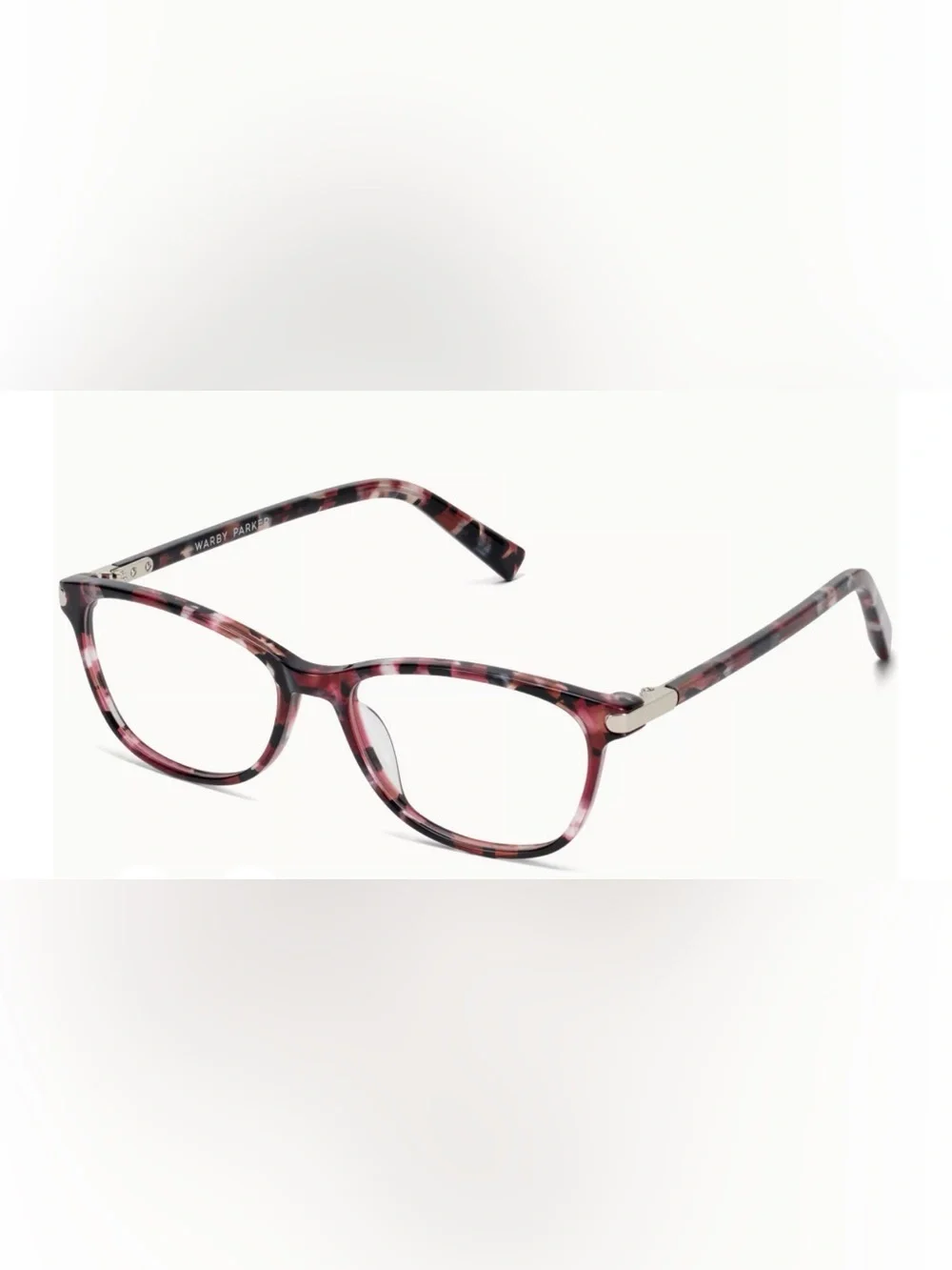 Warby Parker Daisy N Eyeglasses – Violet Quartz Crystal & Polished Silver Italy