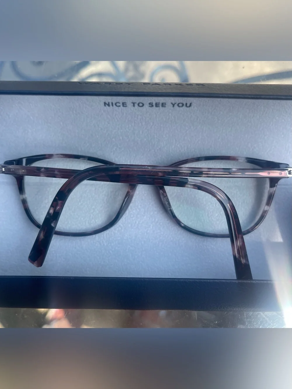 Warby Parker Daisy N Eyeglasses – Violet Quartz Crystal & Polished Silver Italy